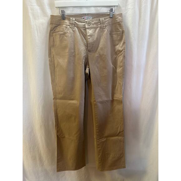 Lee Classic Fit Straight Leg Pants – Size 12 Medium – Khaki - Picture 1 of 5